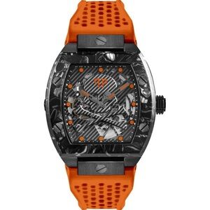 Philipp Plein Black and Orange Men's Watch